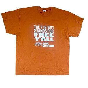 Auburn Orange Men’s T-shirt 2XL XXL Unisex Women’s Tee 100% cotton Oakland CA